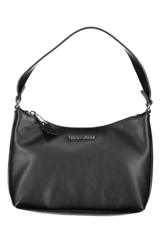 Black Polyurethane Handbag