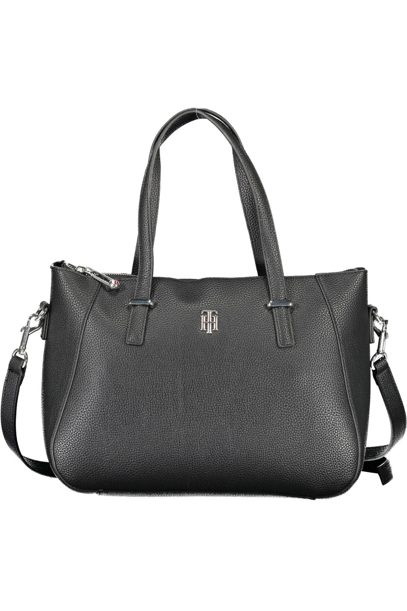 Black Polyurethane Handbag