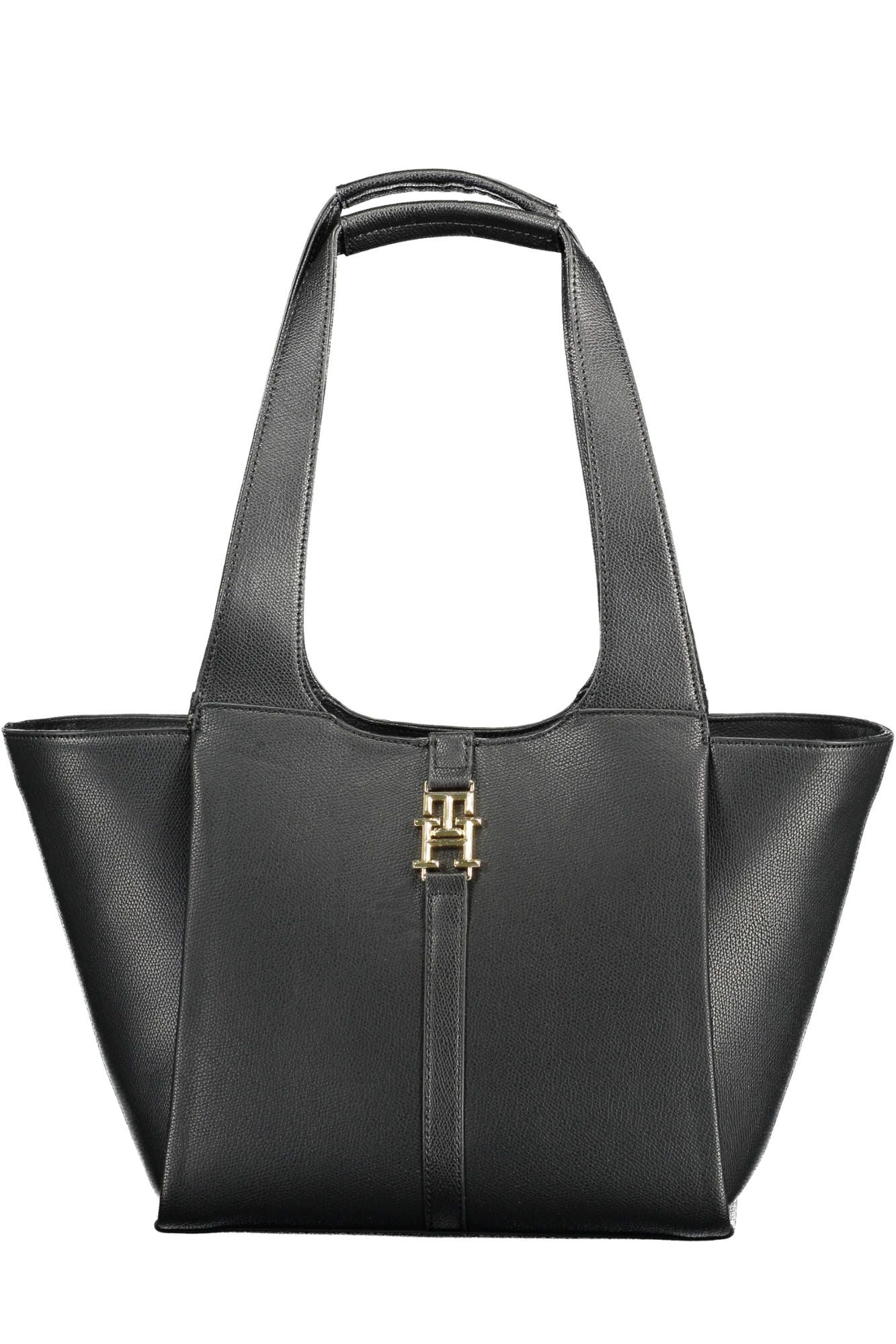 Black Polyurethane Handbag