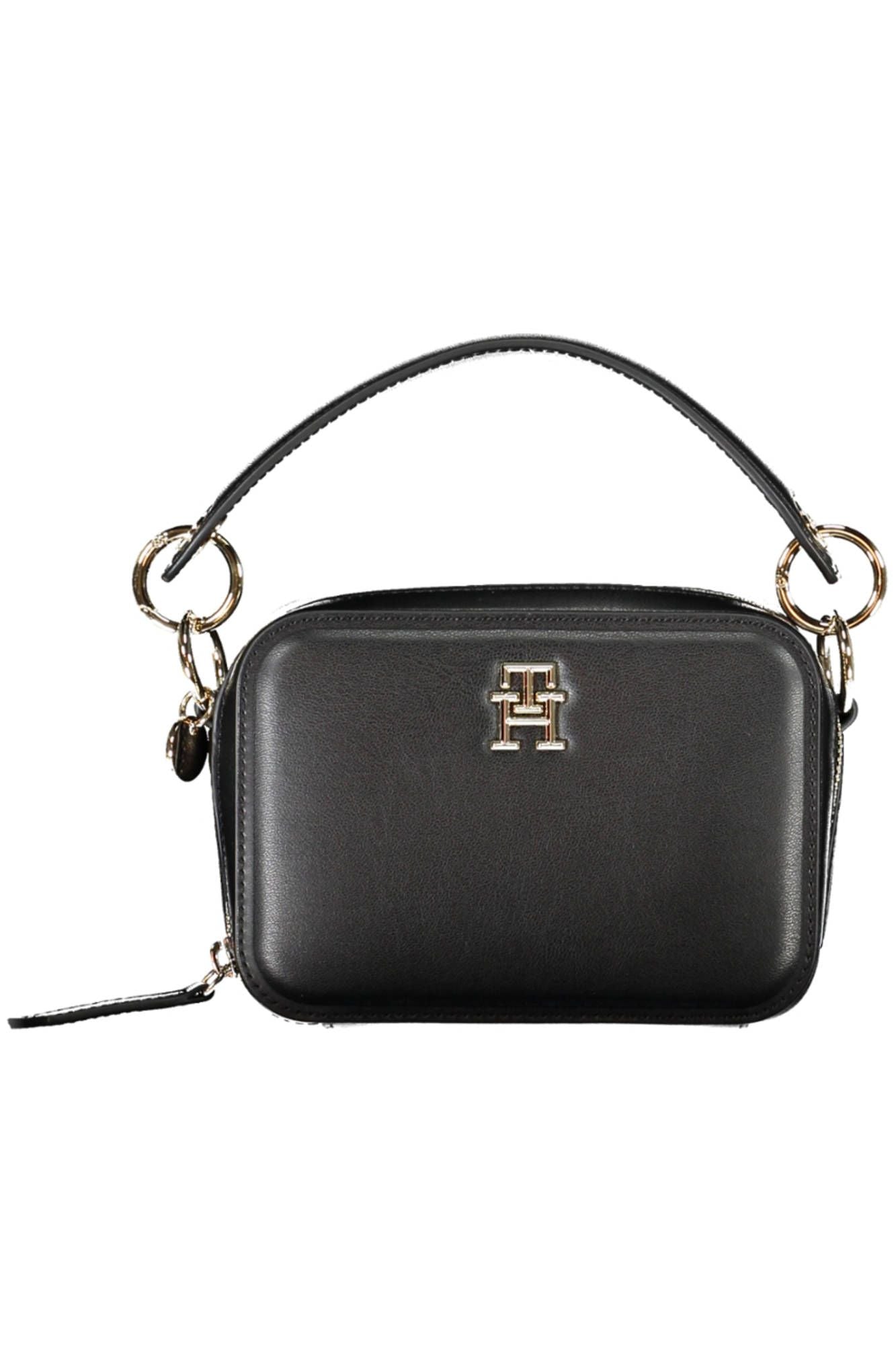 Black Polyurethane Handbag