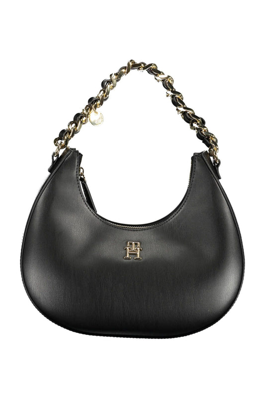 Black Polyurethane Handbag