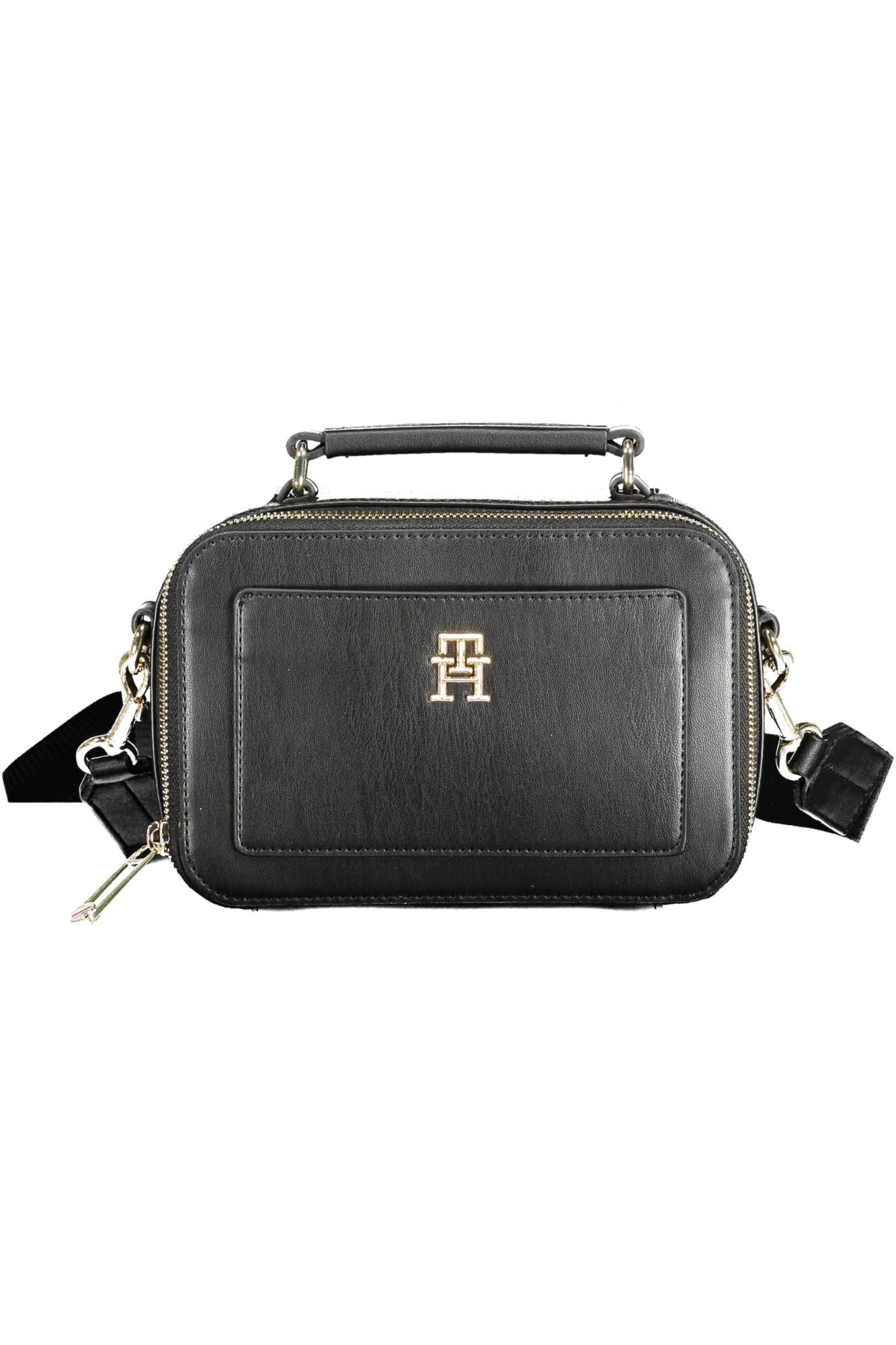 Black Polyurethane Handbag