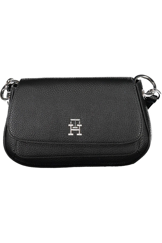 Black Polyurethane Handbag