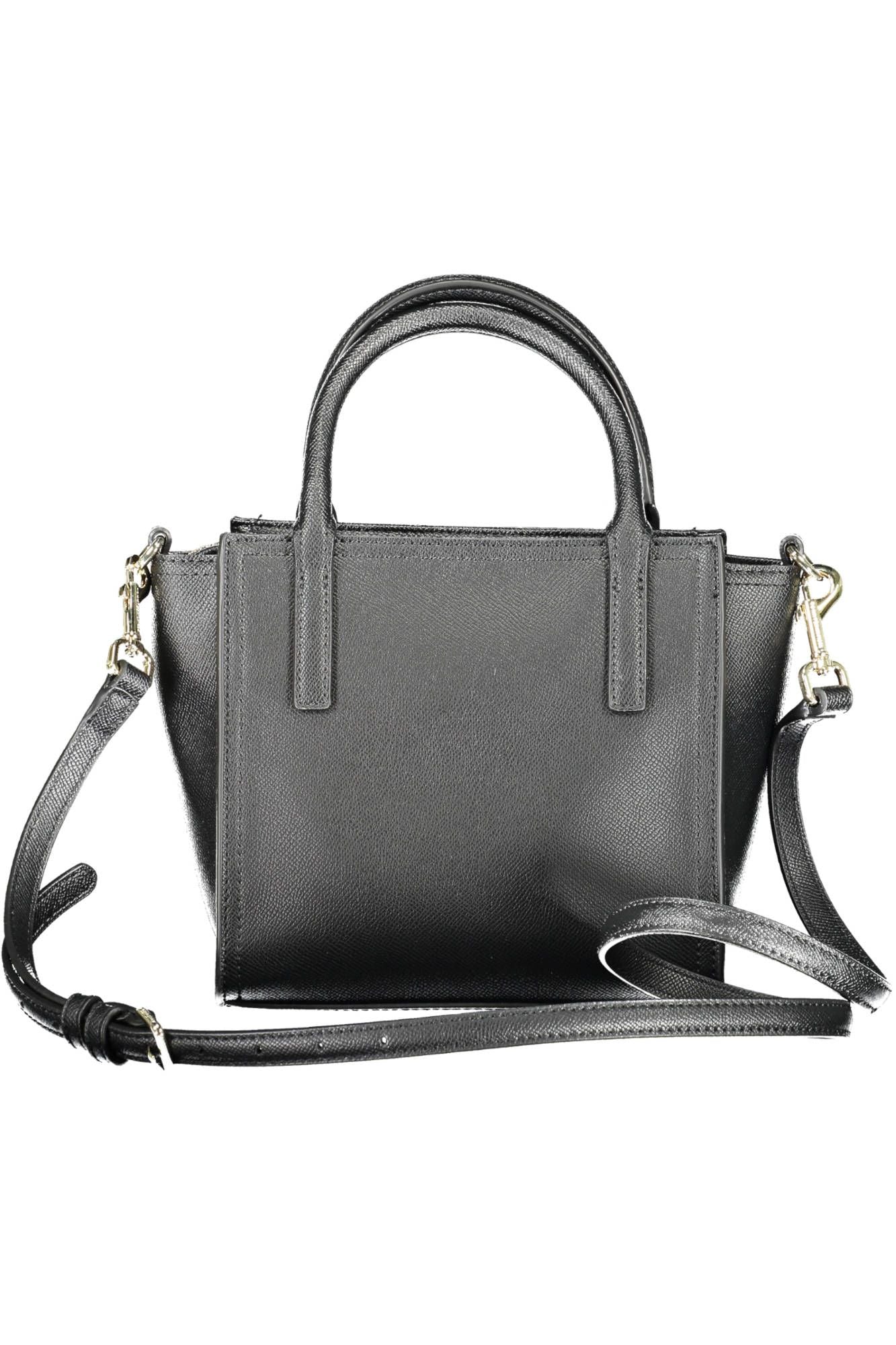 Black Polyurethane Handbag