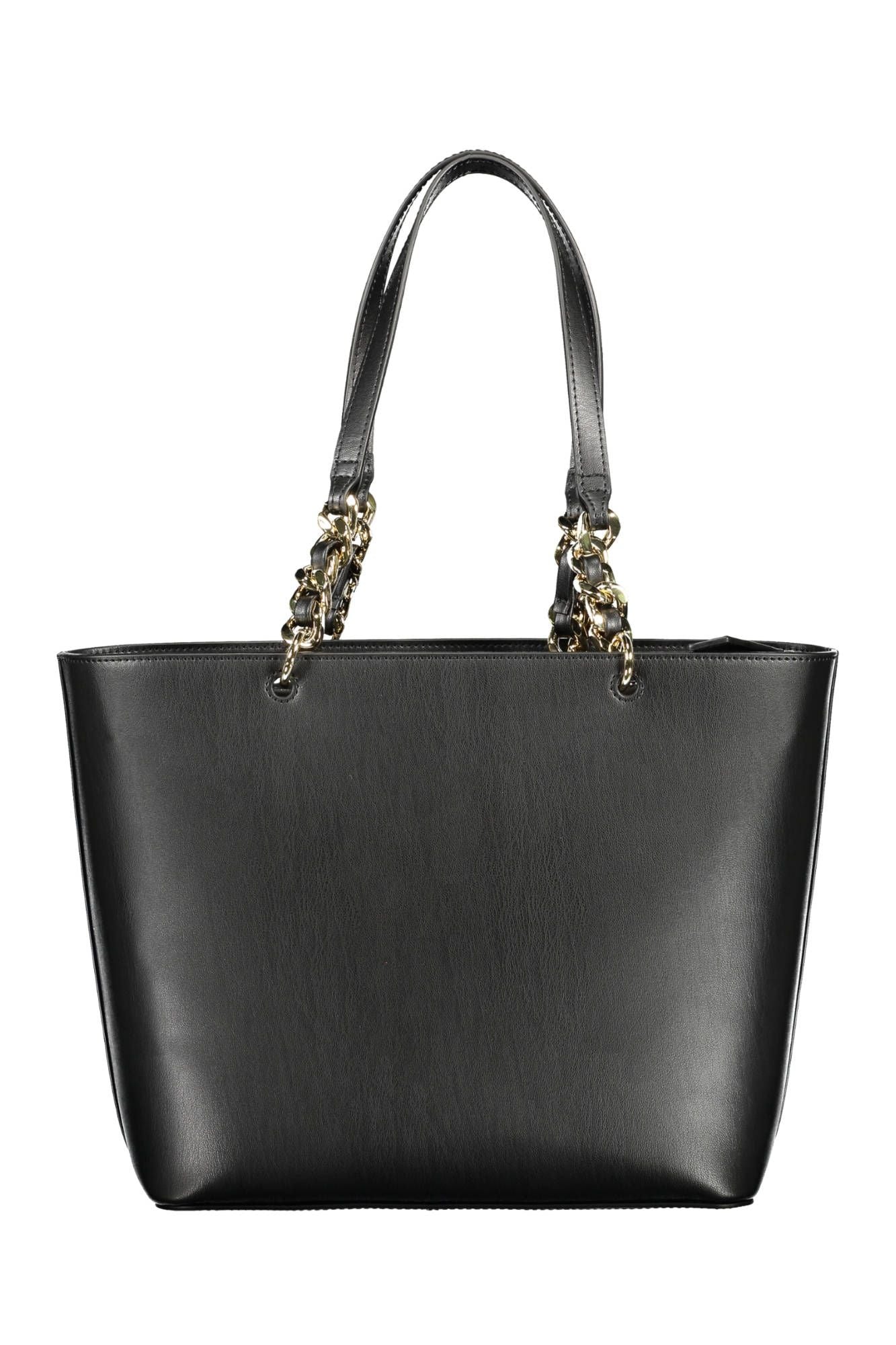 Black Polyurethane Handbag