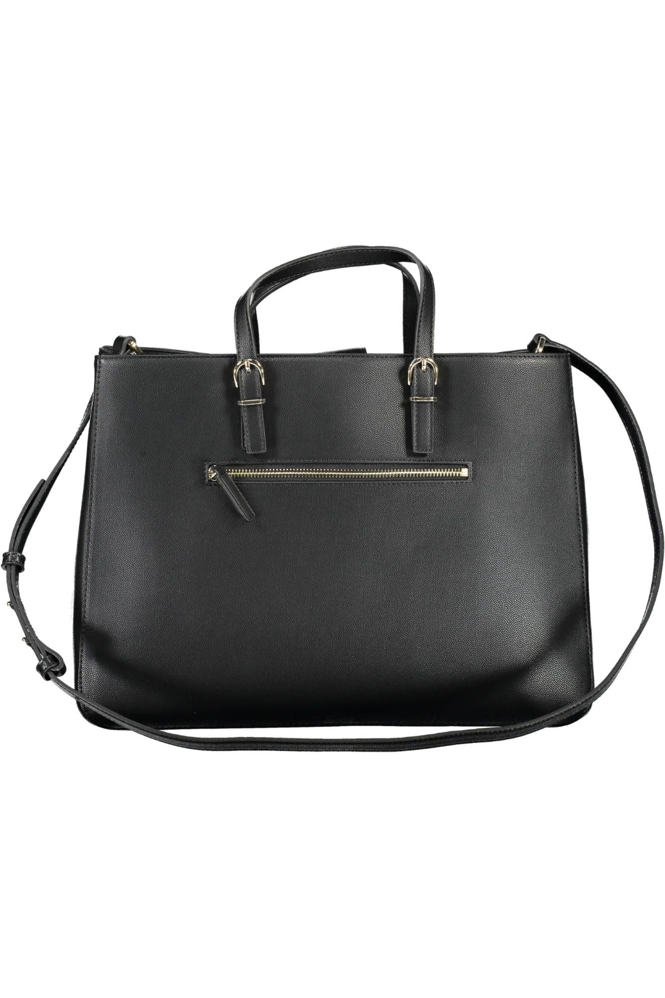 Black Polyurethane Handbag