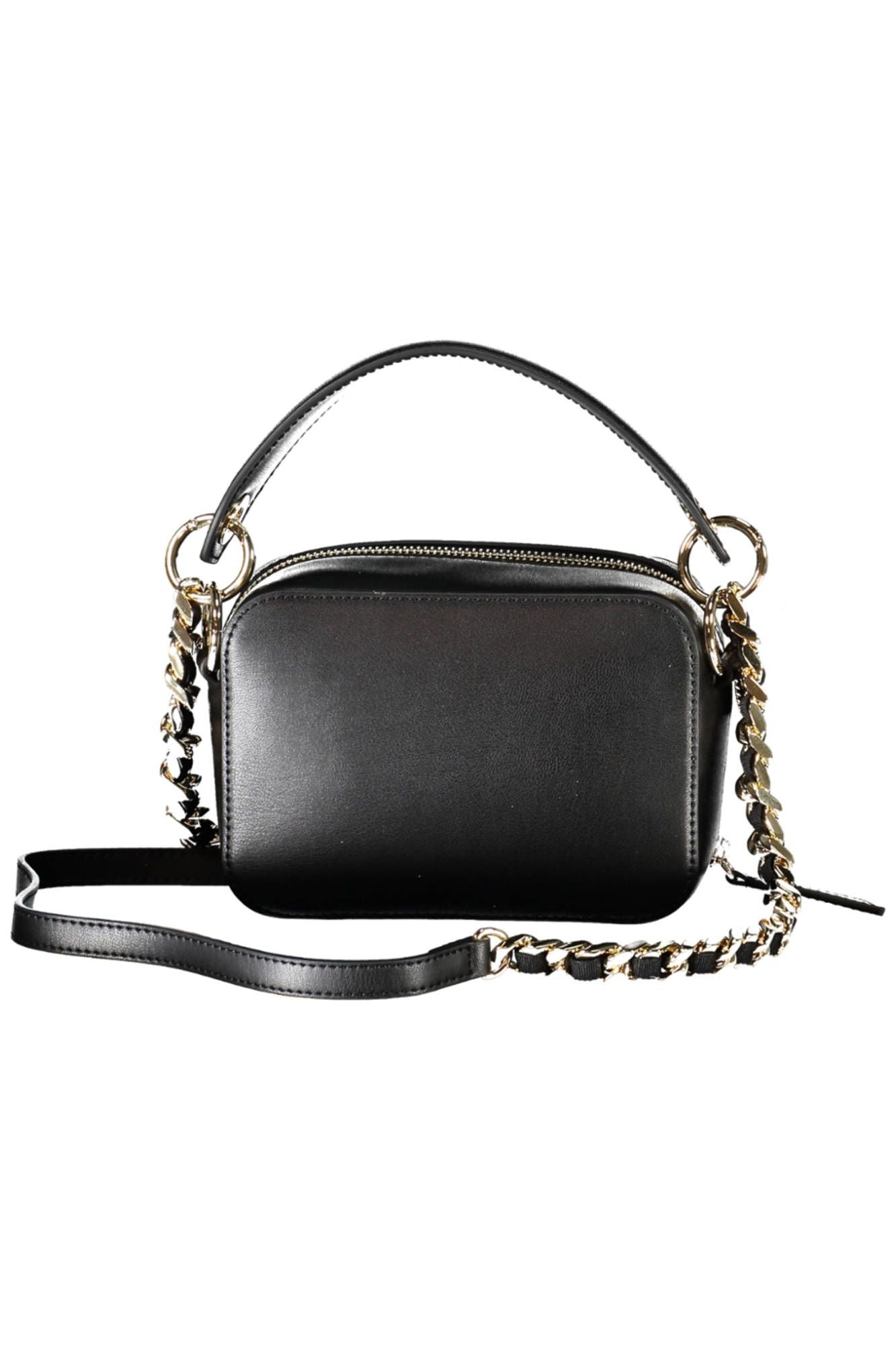 Black Polyurethane Handbag