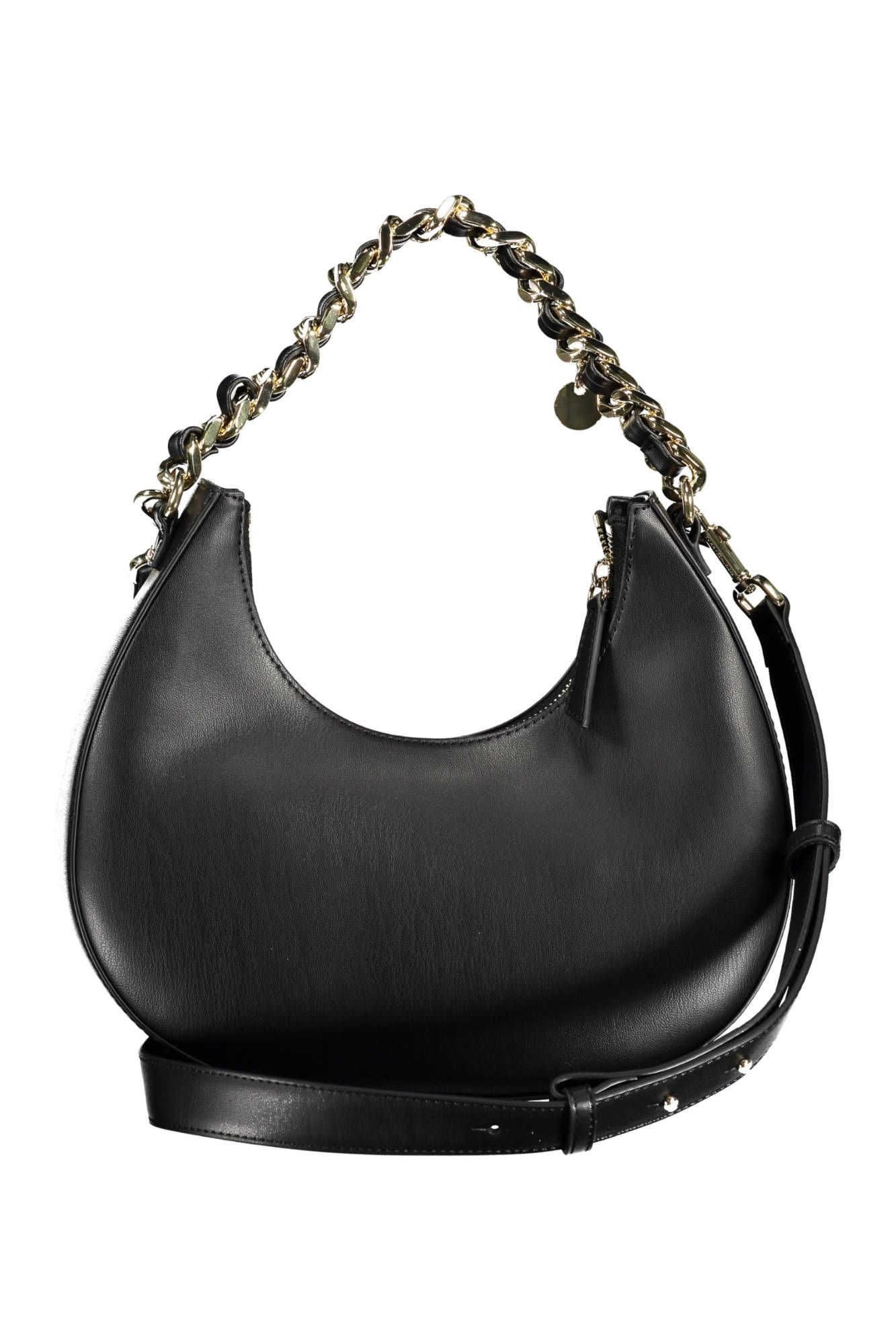 Black Polyurethane Handbag