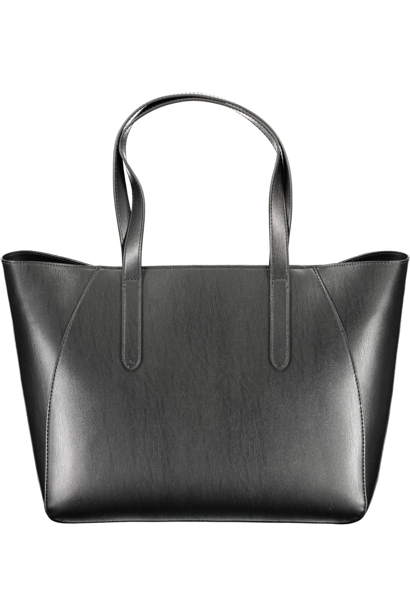 Black Polyurethane Handbag