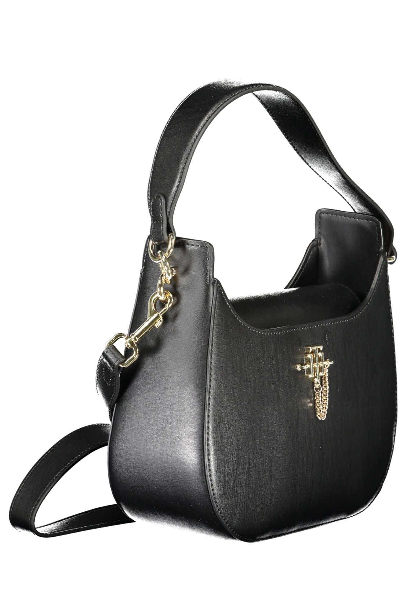 Black Polyurethane Handbag