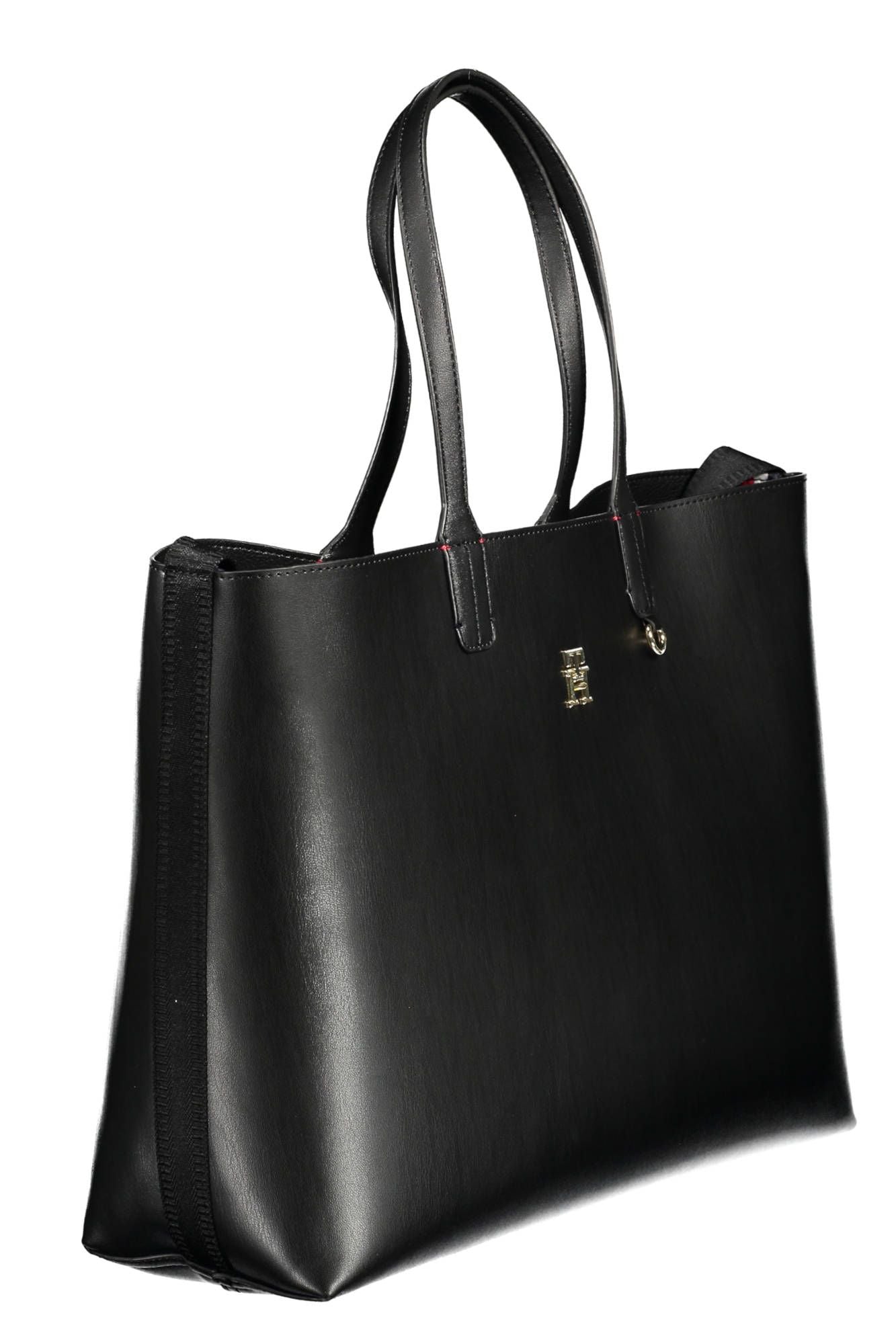 Black Polyurethane Handbag