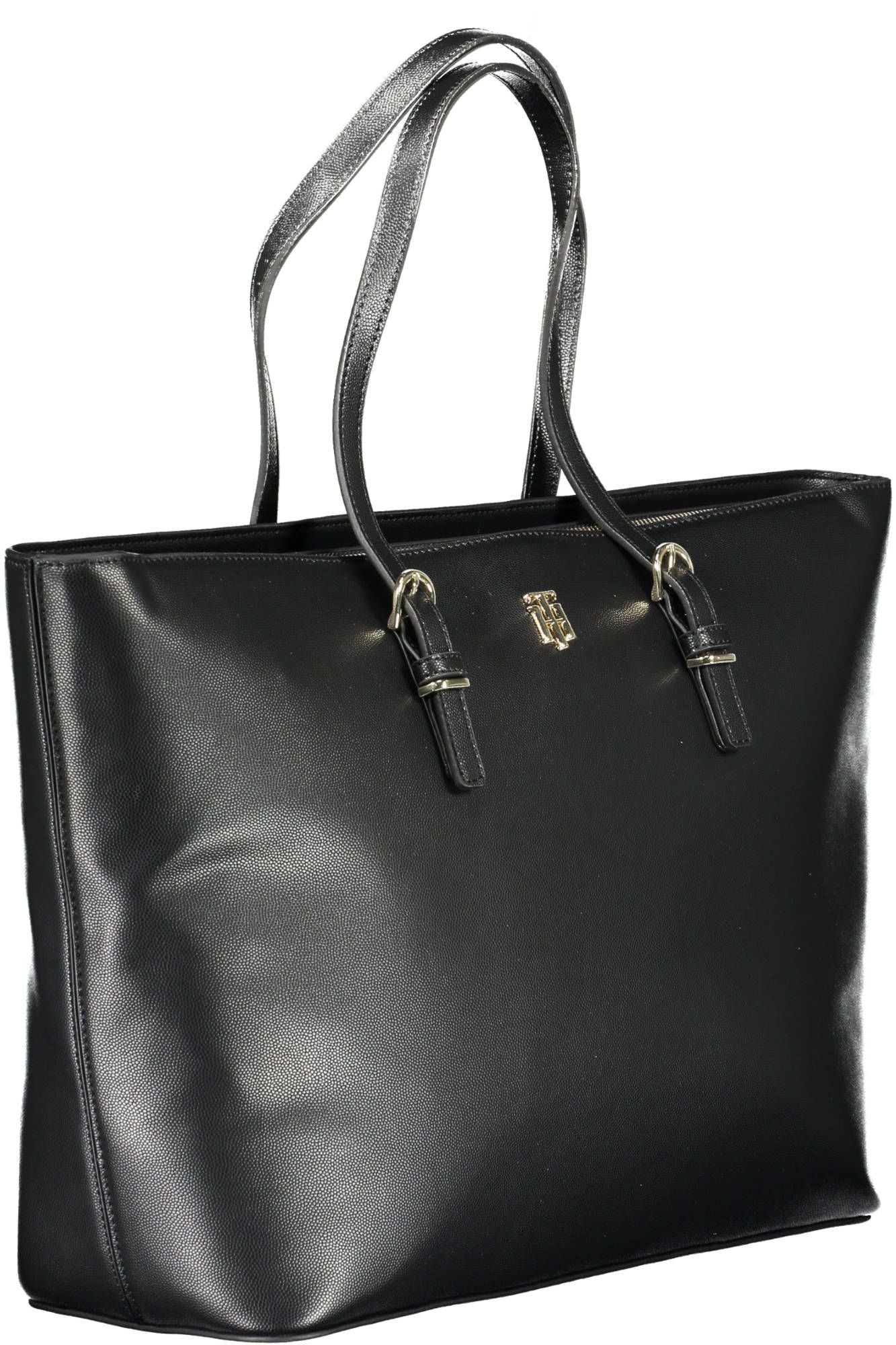 Black Polyurethane Handbag