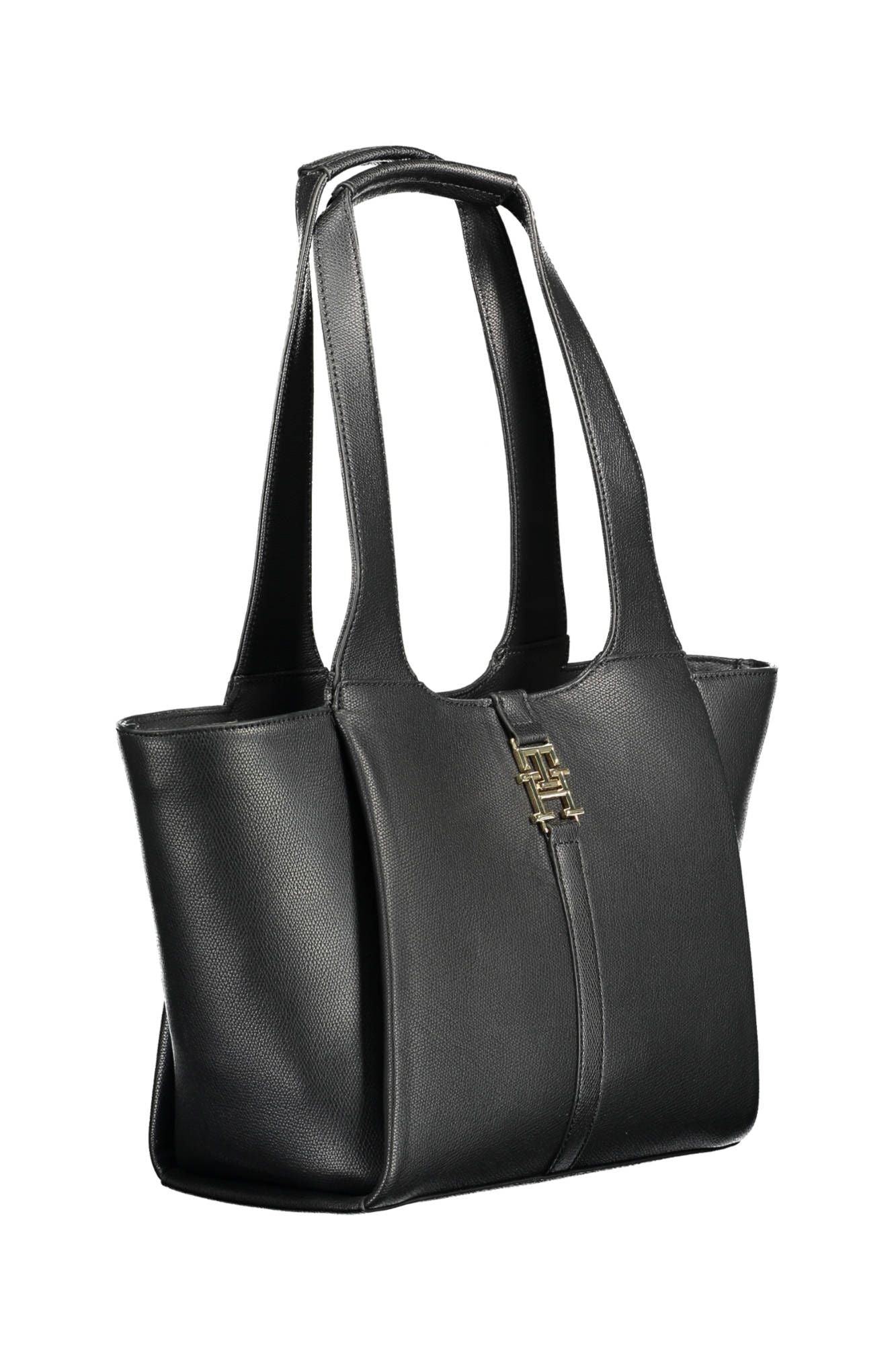 Black Polyurethane Handbag