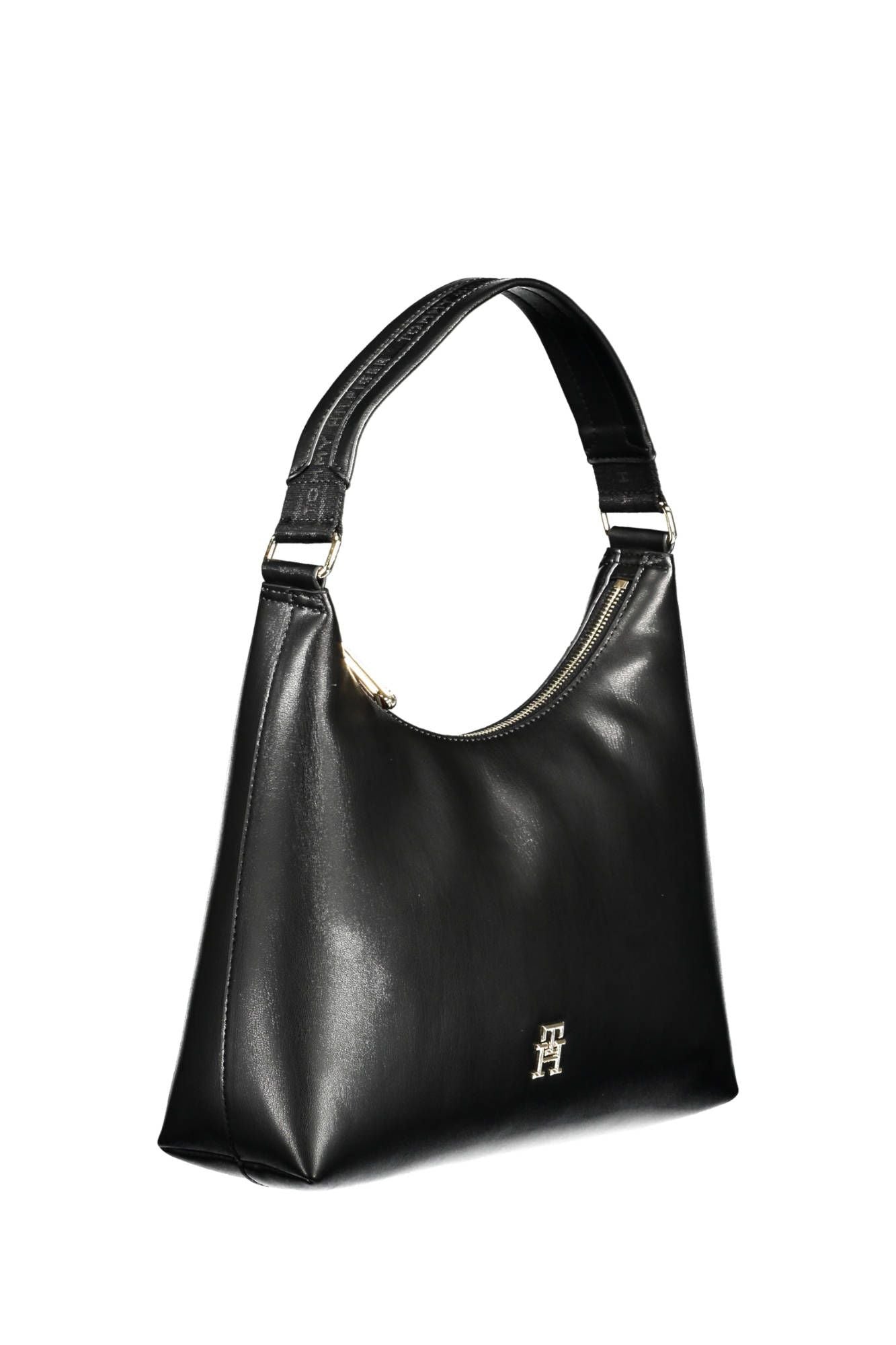 Black Polyurethane Handbag