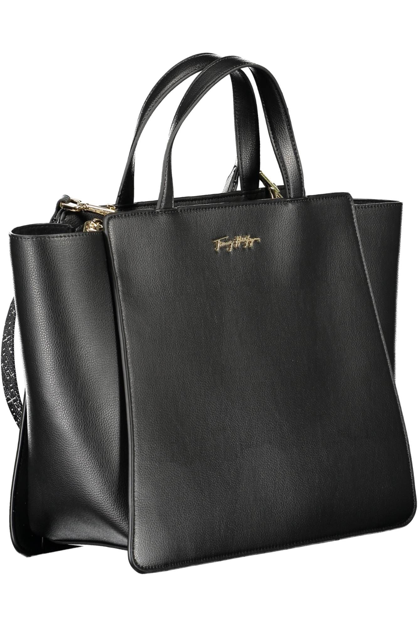 Black Polyester Handbag