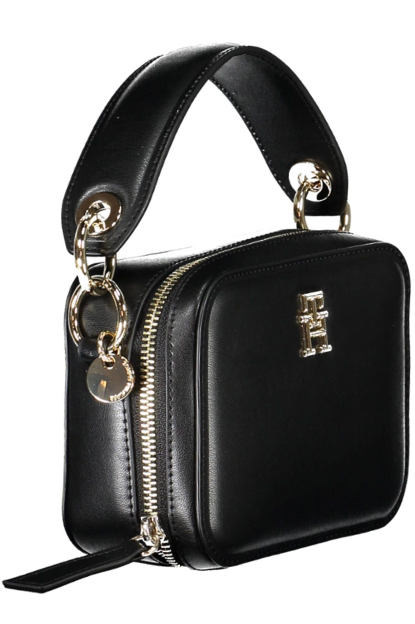 Black Polyurethane Handbag