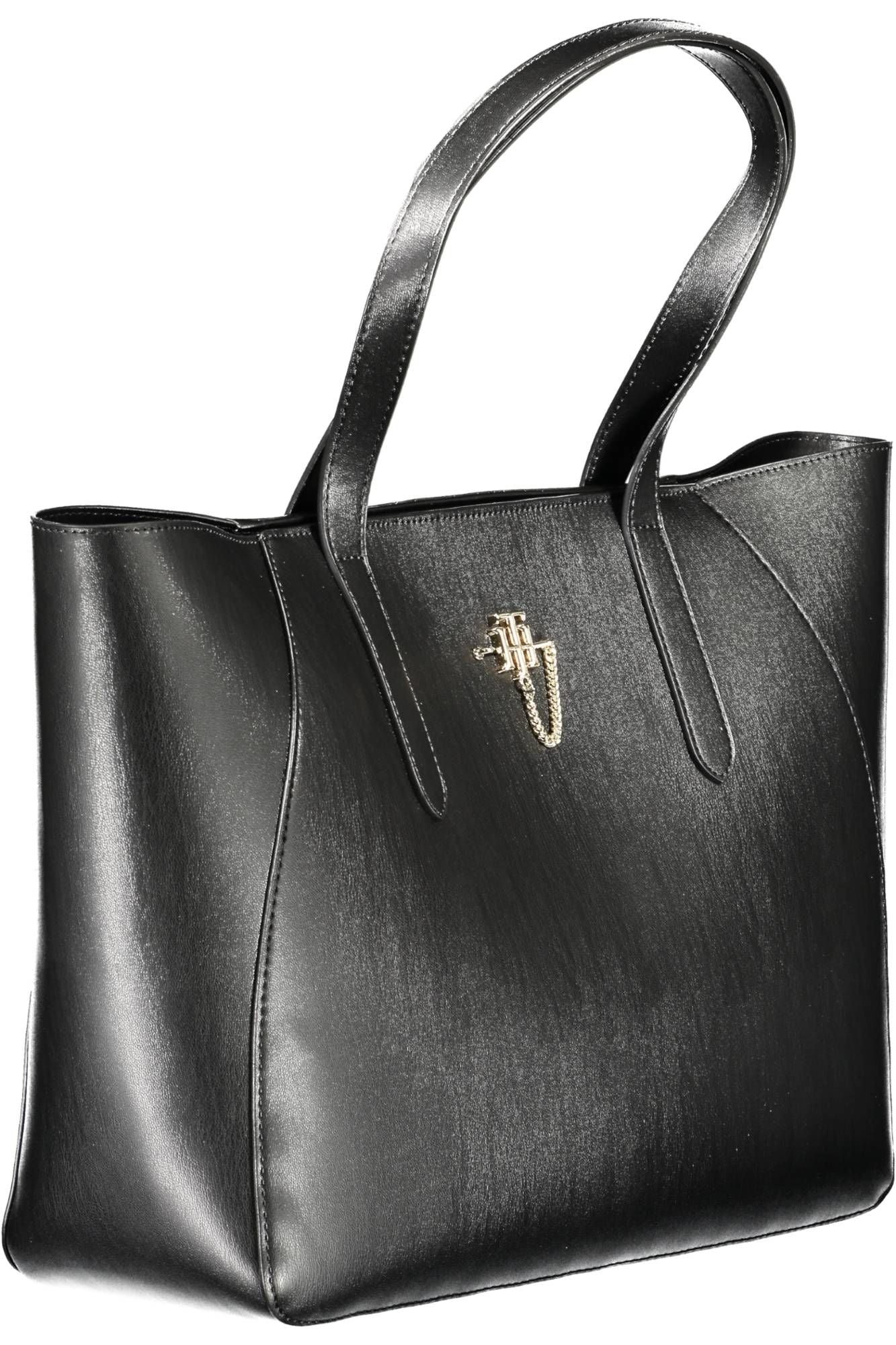 Black Polyurethane Handbag