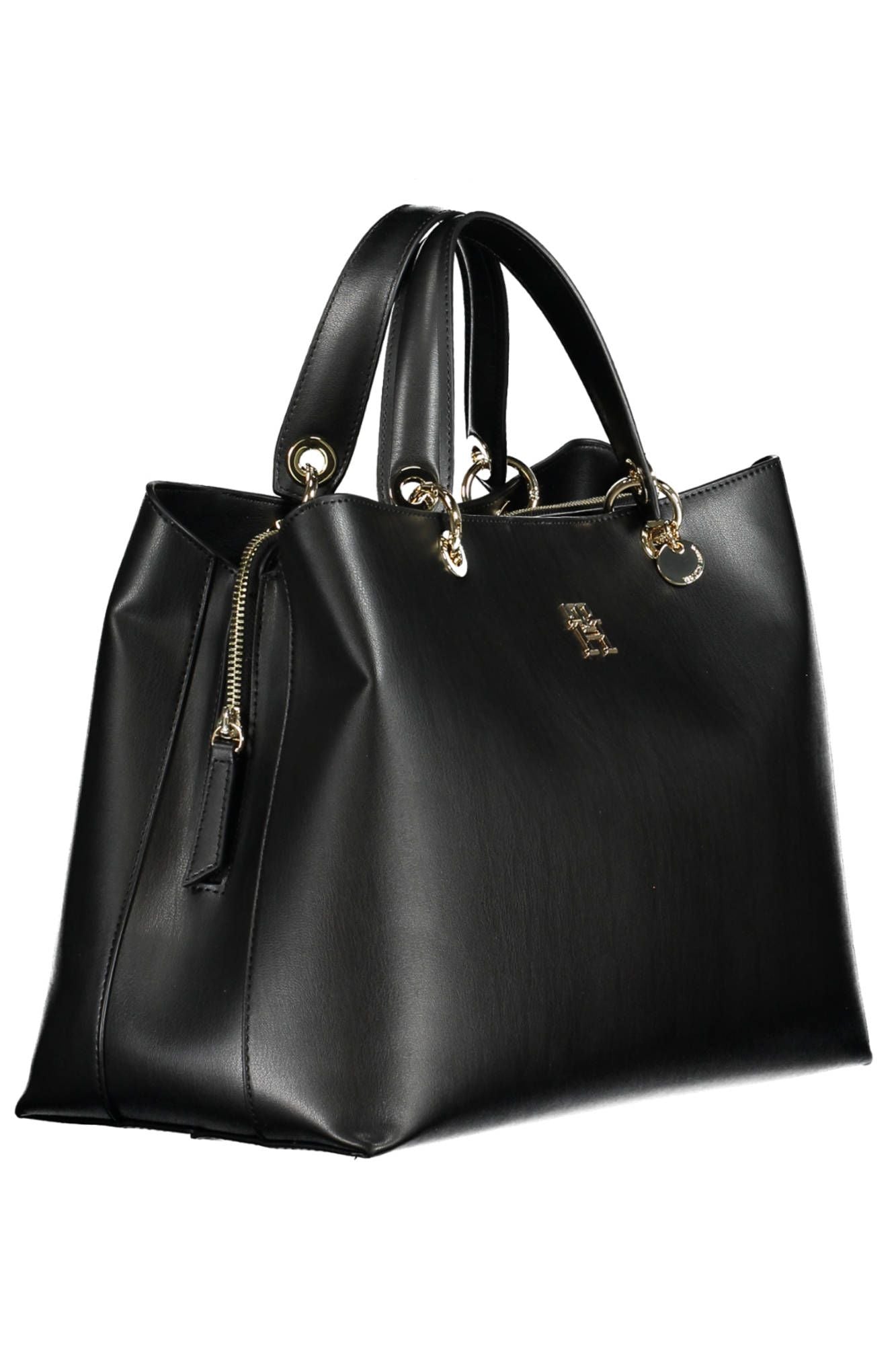 Black Polyurethane Handbag