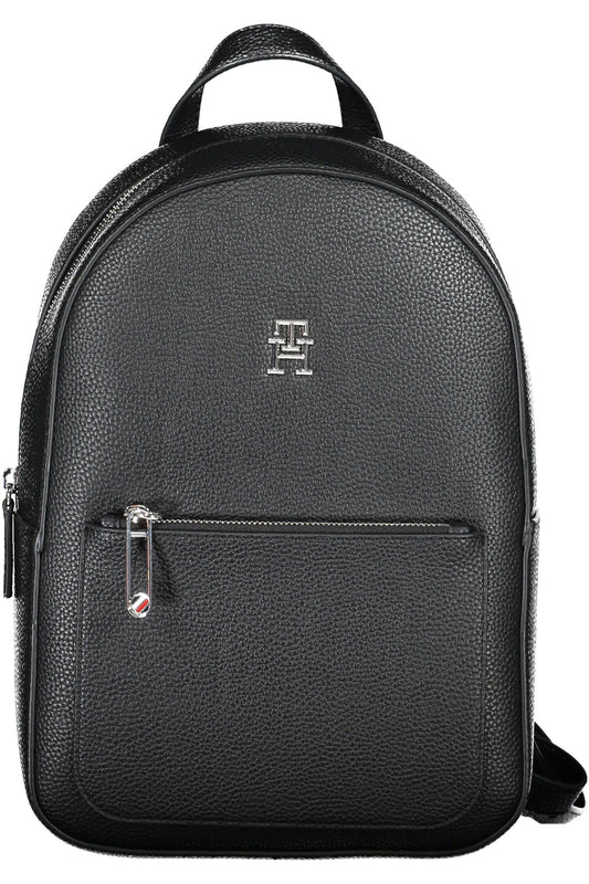 Black Polyurethane Backpack