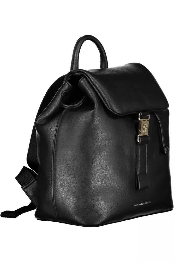 Black Polyester Backpack