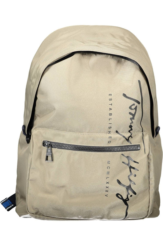 Beige Polyester Backpack