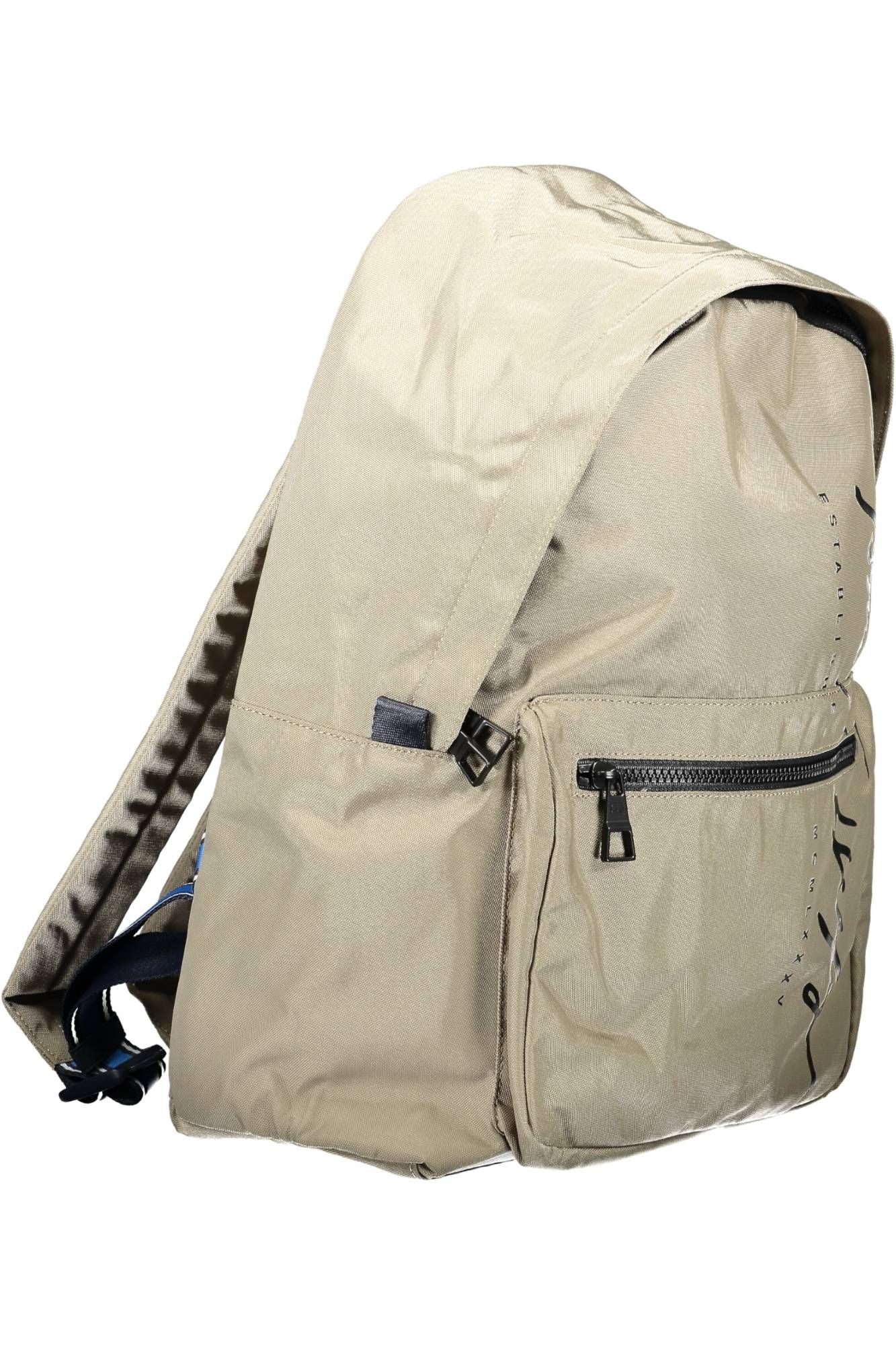 Beige Polyester Backpack