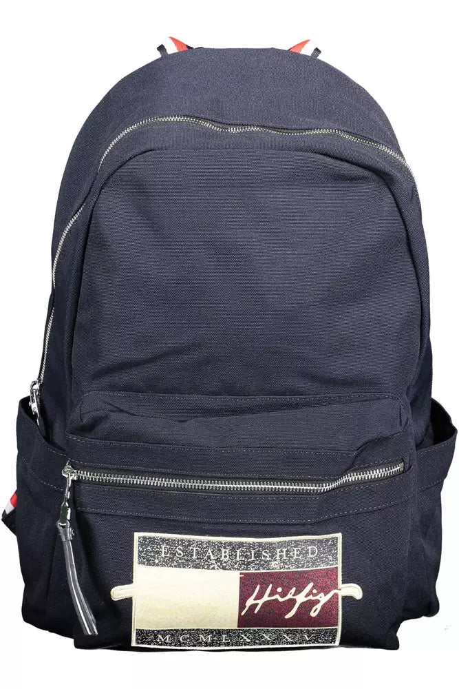 Blue Polyester Backpack