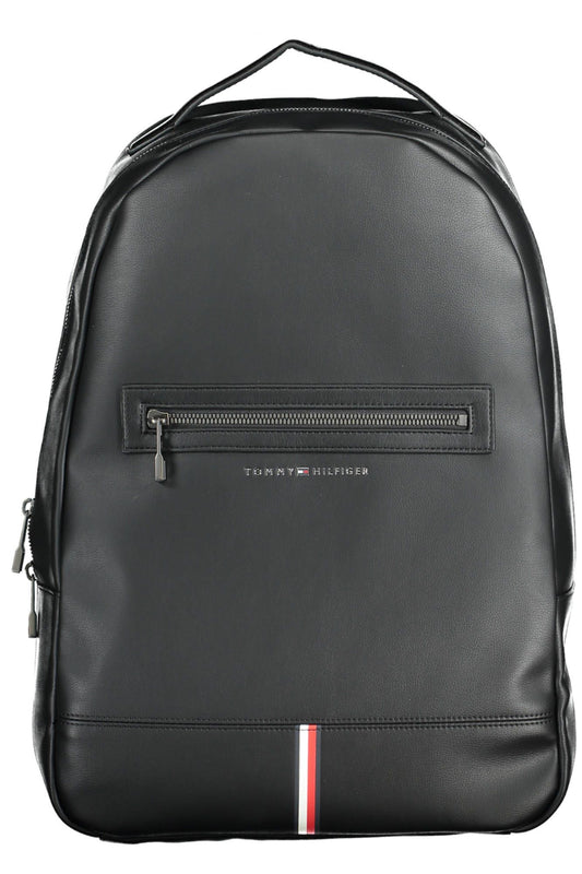 Black Polyurethane Backpack