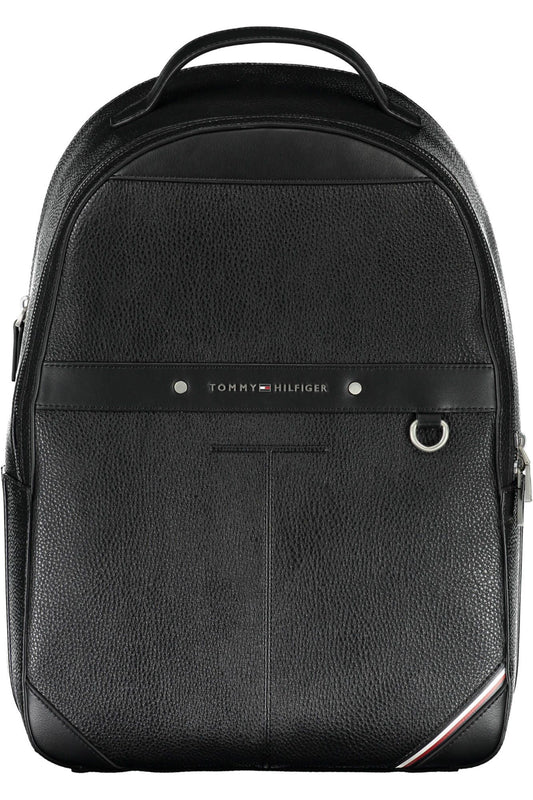 Black Polyurethane Backpack