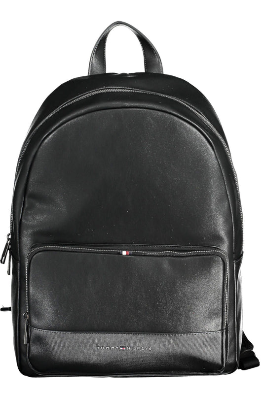 Black Polyurethane Backpack