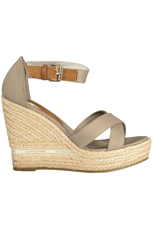 Beige Cotton Sandal