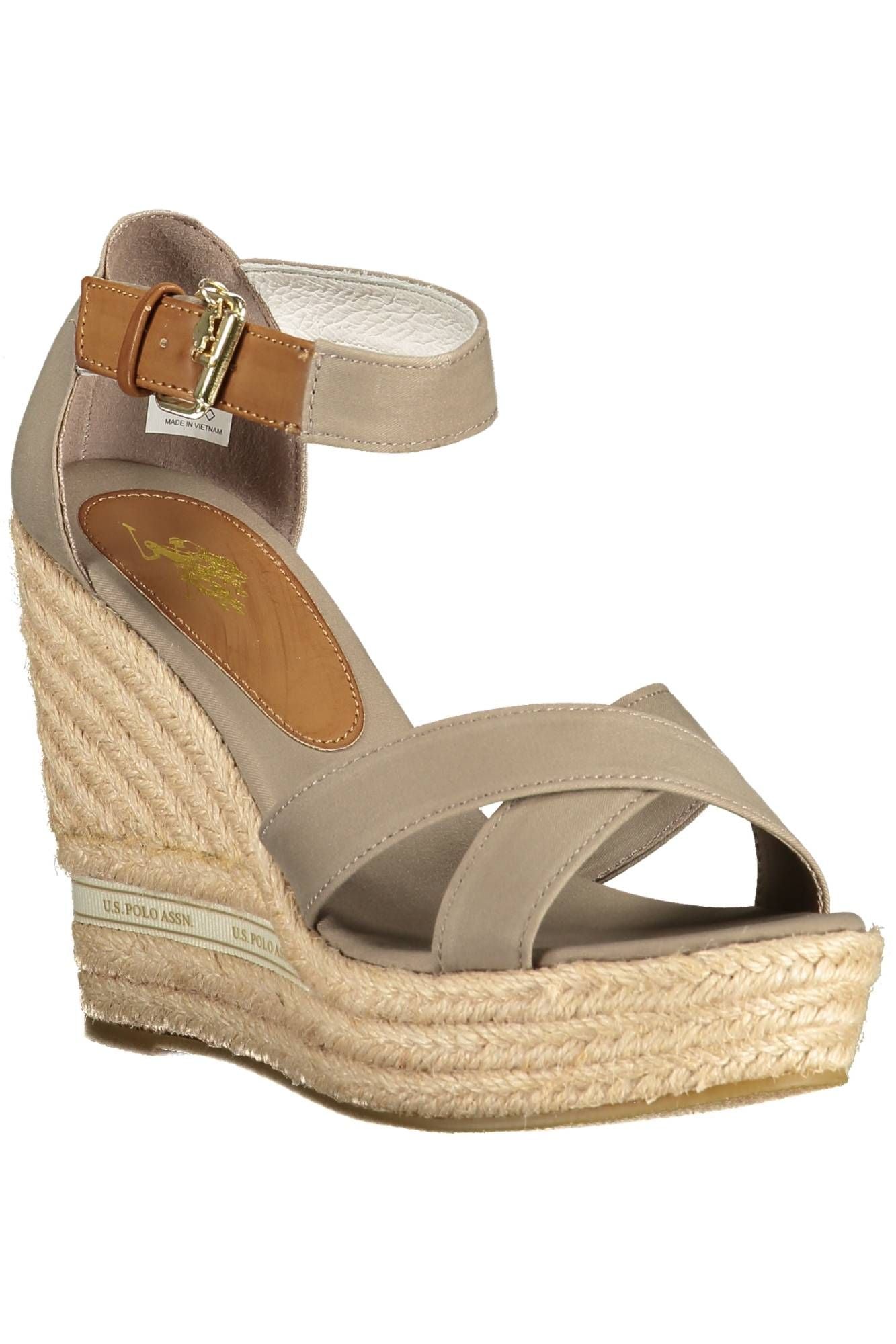 Beige Cotton Sandal