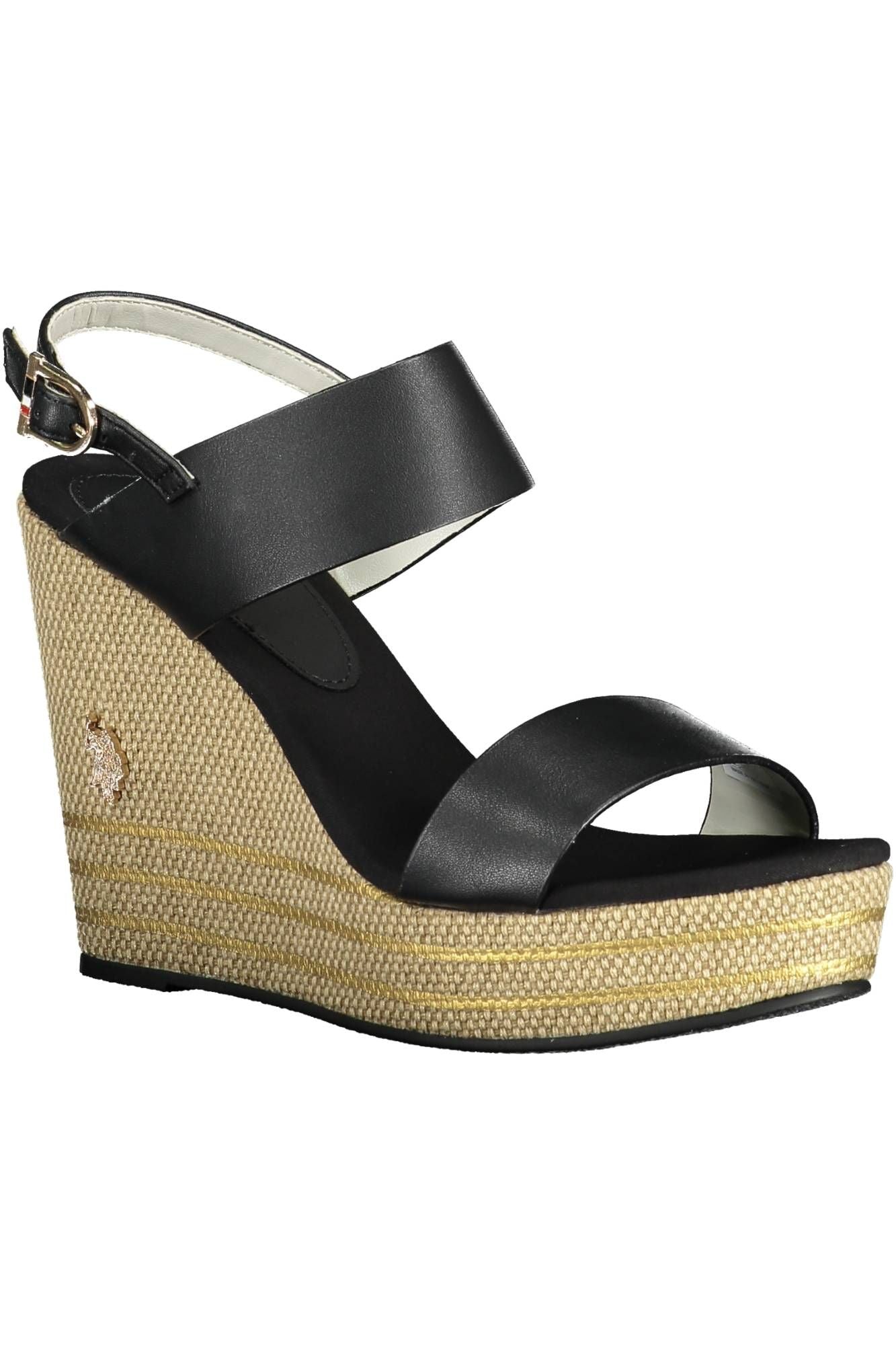 Black Polyester Sandal