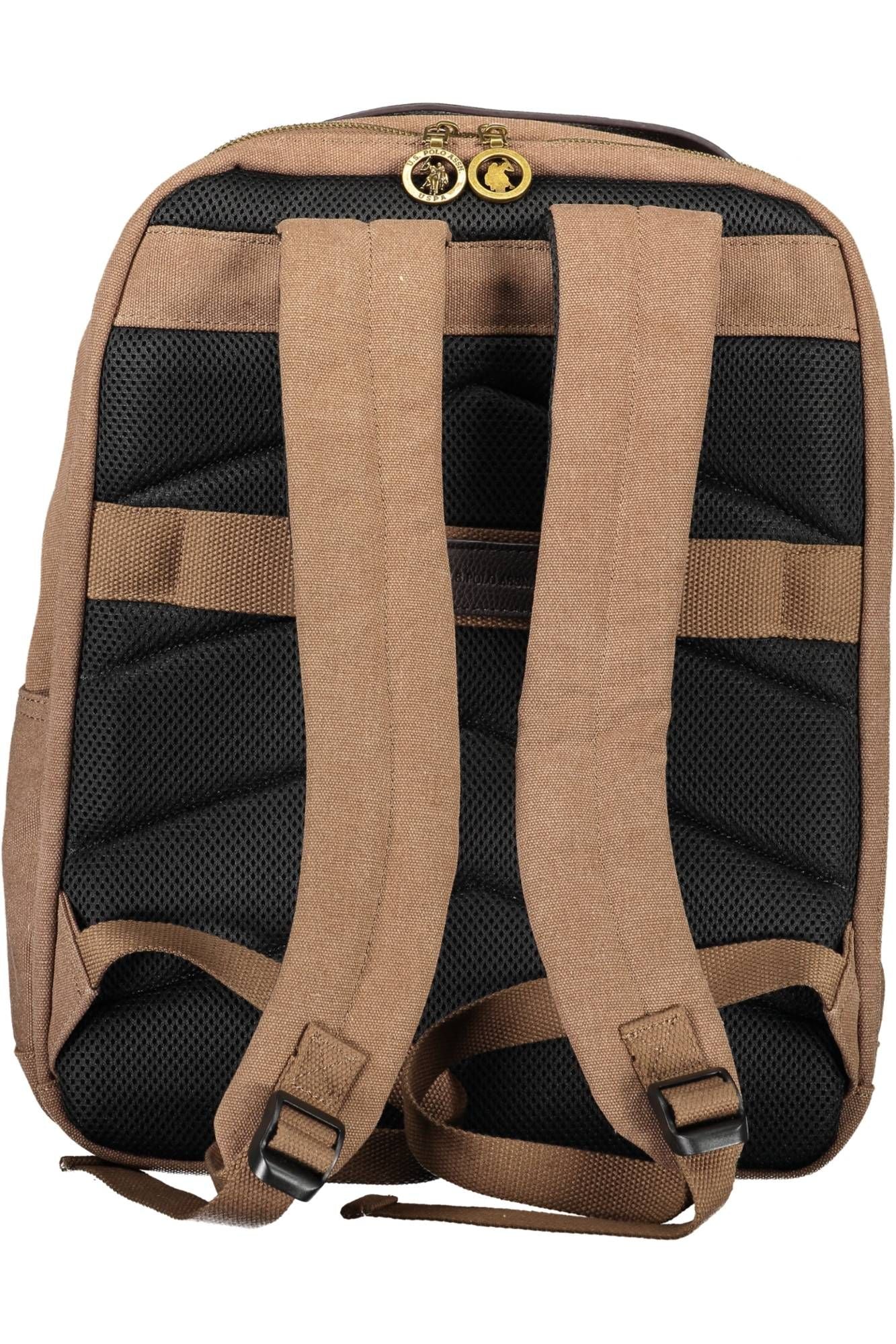 Brown Polyester Backpack