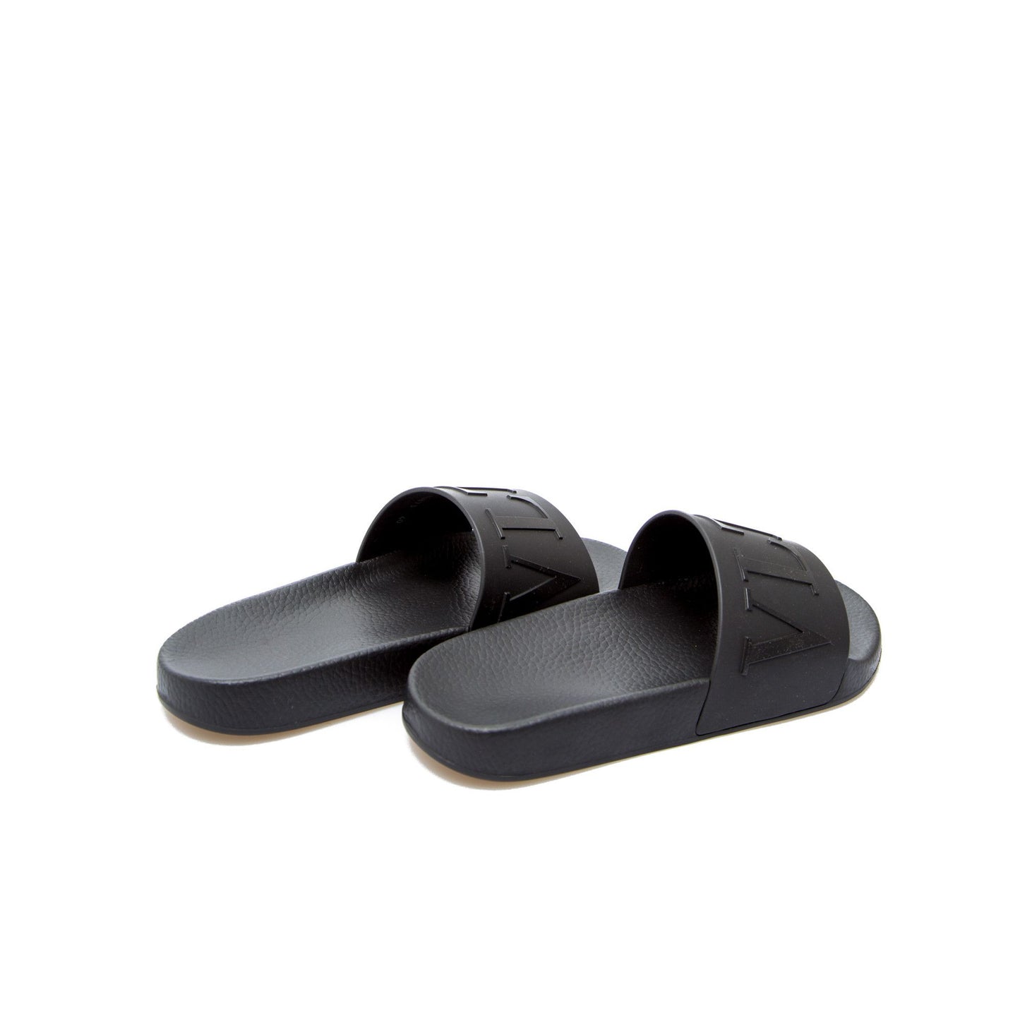 Chic Black Logo Slide Sandals