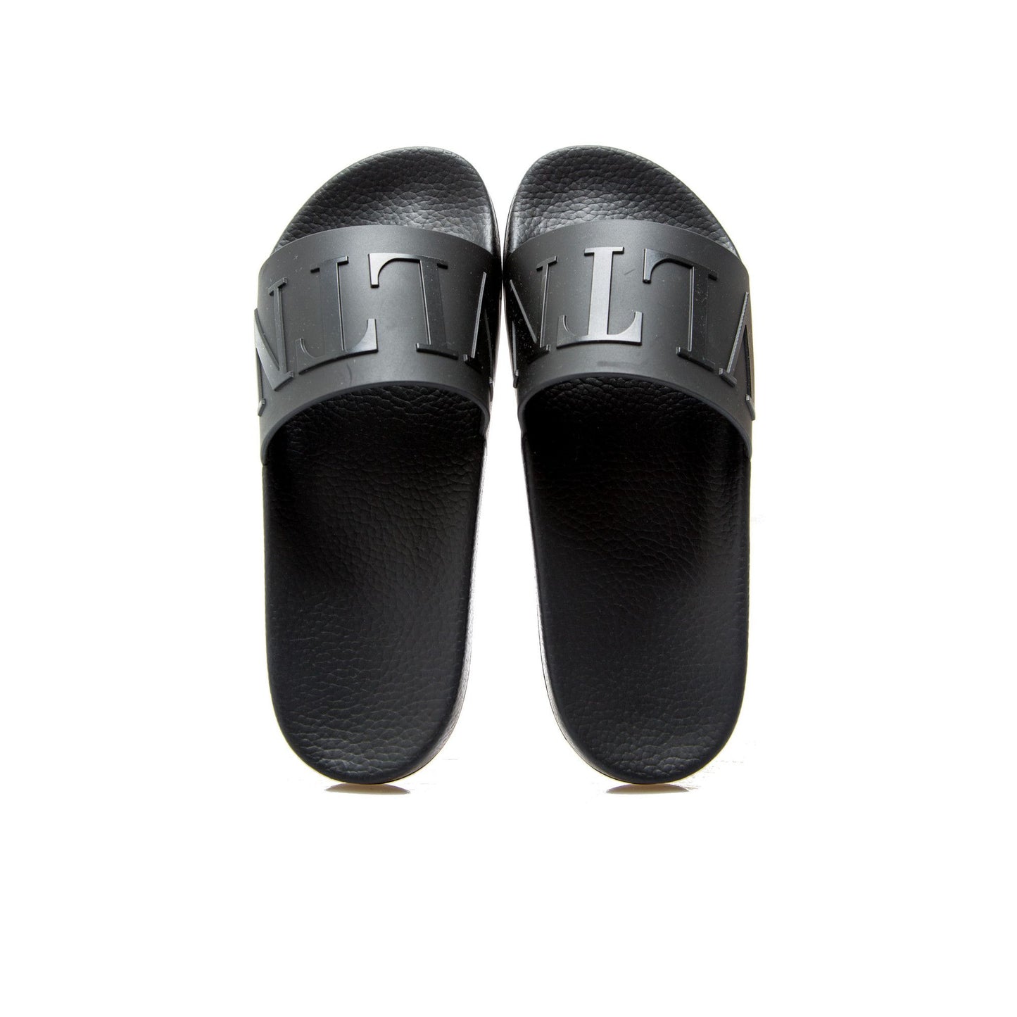 Chic Black Logo Slide Sandals